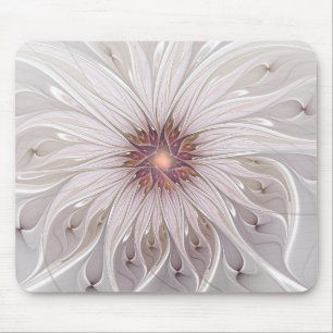 Blumenfantasie, abstrakte moderne Pastellblume Mousepad