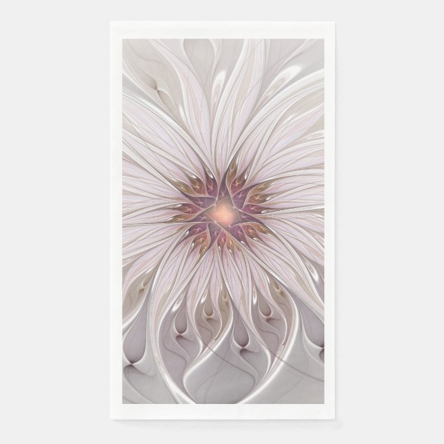 Blumenfantasie, abstrakte moderne Pastellblume Serviette (Vorderseite)