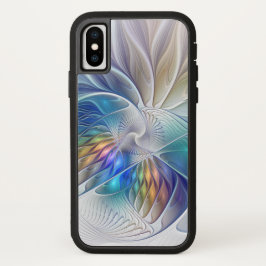 Blumenfantasie, buntes Abstraktes Fraktal Blume iPhone 13 Hülle