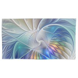 Blumenfantasie, buntes Abstraktes Fraktal Blume Kissenbezug