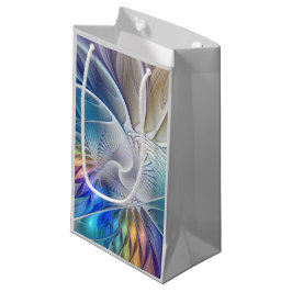 Blumenfantasie, buntes Abstraktes Fraktal Blume Kleine Geschenktüte