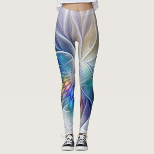 Blumenfantasie, buntes Abstraktes Fraktal Blume Leggings