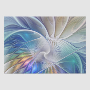 Blumenfantasie, buntes Abstraktes Fraktal Blume Seidenpapier