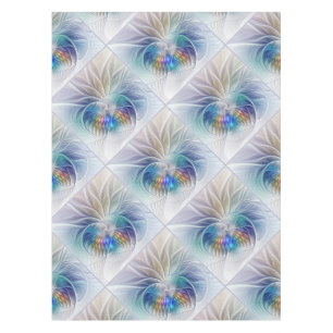 Blumenfantasie, buntes Abstraktes Fraktal Blume Tischdecke