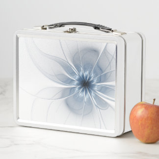 Blumenfantasie, farbenfrohe Abstrakte Fraktal Blum Metall Brotdose