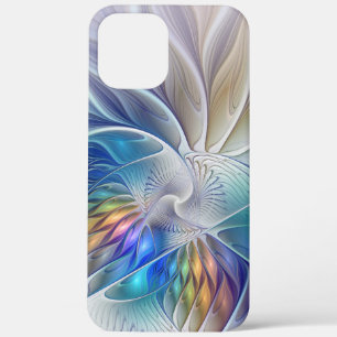 Blumenfantasie, farbenfrohe abstrakte Fraktalblume Case-Mate iPhone Hülle
