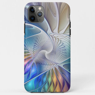 Blumenfantasie, farbenfrohe abstrakte Fraktalblume Case-Mate iPhone Hülle