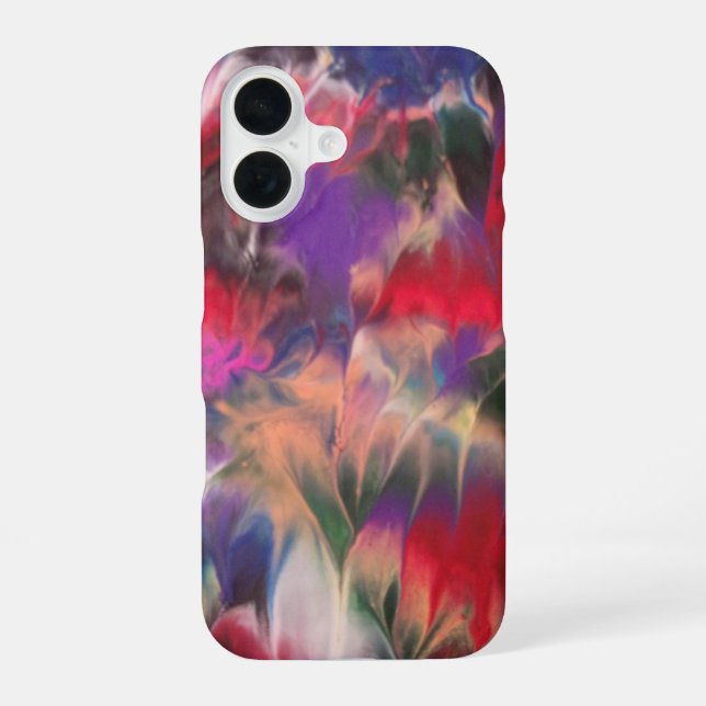 Blumenfantasie iPhone 16 Hülle (Rückseite)