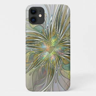 Blumenfantasie Modernes Fraktal Blume mit Gold Case-Mate iPhone Hülle