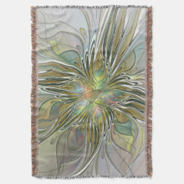 Blumenfantasie Modernes Fraktal Blume mit Gold Decke