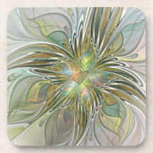 Blumenfantasie Modernes Fraktal Blume mit Gold