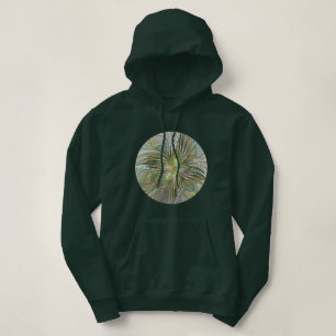 Blumenfantasie Modernes Fraktal Blume mit Gold Hoodie