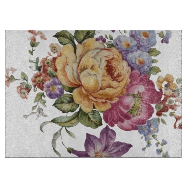 Blumenfantasie  schneidebrett (Vorderseite)