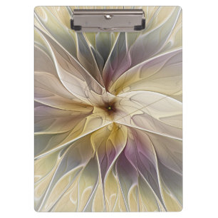 Blumenfantasy Gold Angelpflanzung Abstraktes Frakt Klemmbrett
