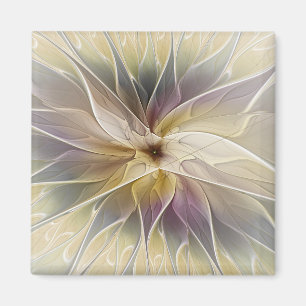 Blumenfantasy Gold Angelpflanzung Abstraktes Frakt Magnet