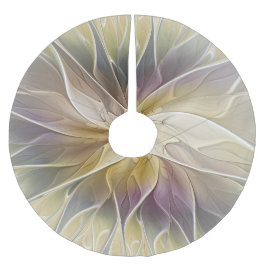 Blumenfantasy Gold Angelpflanzung Abstraktes Frakt Polyester Weihnachtsbaumdecke