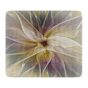 Blumenfantasy Gold Angelpflanzung Abstraktes Frakt Schneidebrett