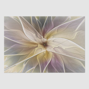 Blumenfantasy Gold Angelpflanzung Abstraktes Frakt Seidenpapier