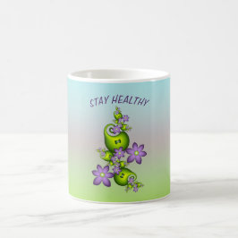 Blumenfantasy Lilac Blume Grüne Formen Fraktal Kaffeetasse