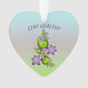 Blumenfantasy Lilac Blume Grüne Formen Fraktal Ornament