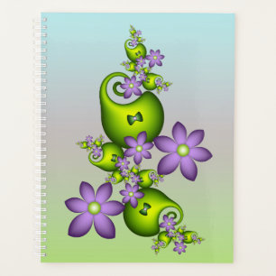 Blumenfantasy Lilac Blume Grüne Formen Fraktal Planer