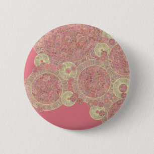 Blumenfarbe des abstrakten rosa Musters Button