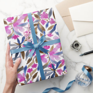 Blumenfarbe Venezianisch blaue Zedern Geschenkpapier