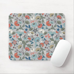 Blumenfarben fröhlich blau Orange grün Mousepad