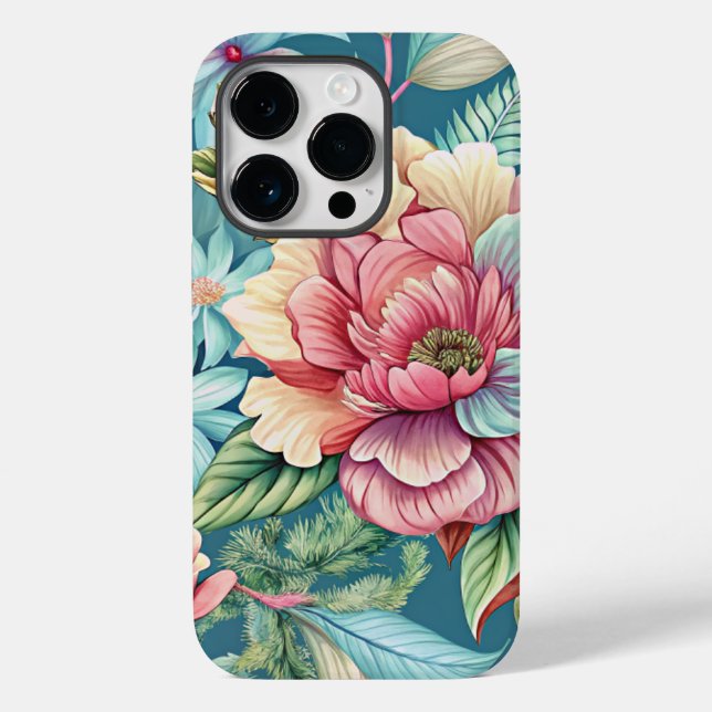 Blumenfarben iPhone 14 Pro Hüllen (Rückseite)