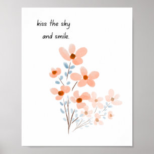Blumenfarben Kunst mit Angebot Poster