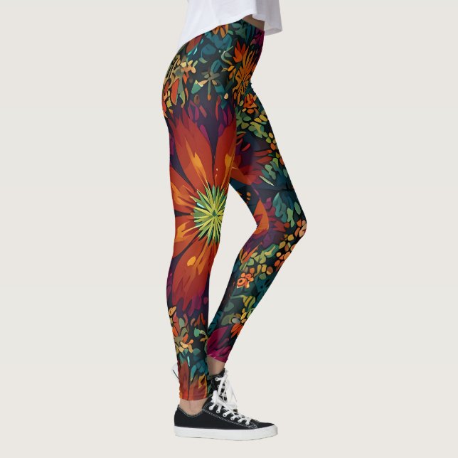 Blumenfarben Leggings (Rechts)