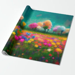 Blumenfarben Muster Papier Geschenkpapier