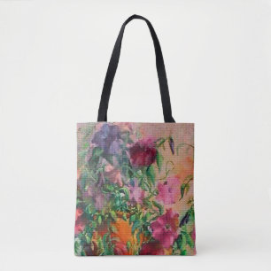 Blumenfarben-Needlepoint-Look