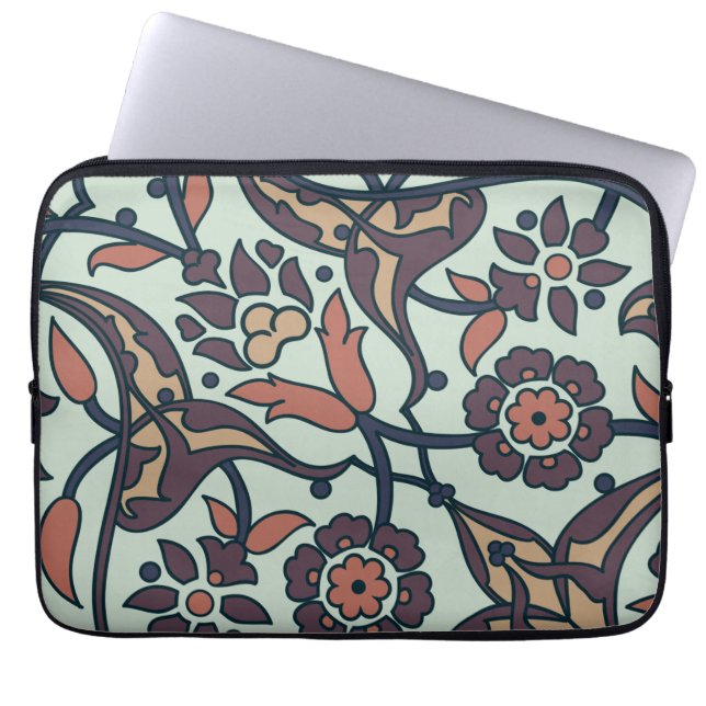 Blumenfarben und Glamour nahtlos modern Laptopschutzhülle (Vorderseite)