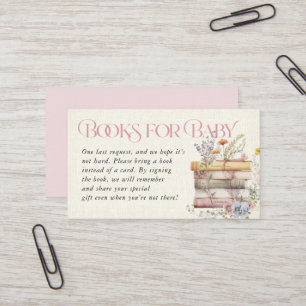 Blumenfarbenbücher für Babykarten Visitenkarte