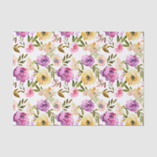 Blumenfarbendekoupage Frühlingsgewebe Seidenpapier