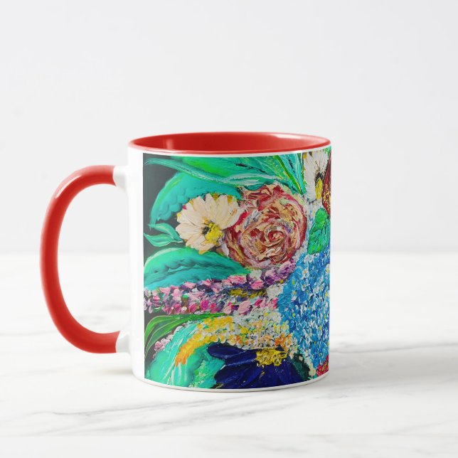 Blumenfarbene Malgeschenke für ihre Kaffee-Tasse Tasse (Links)