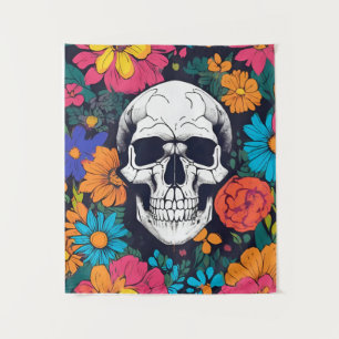 Blumenfarbene Skulptur Wandteppich
