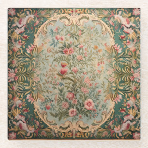 Blumenfarbener Orientteppich Glasuntersetzer