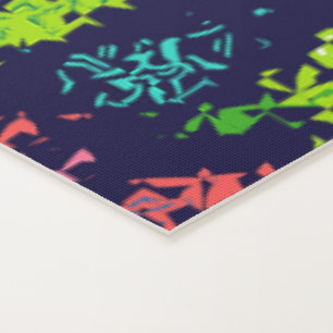 Blumenfarbenes Mosaikmuster blauer Hintergrund Yogamatte