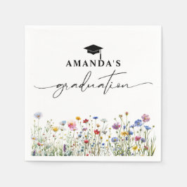 Blumenfarbige Papierserien der Graduierungsparty Serviette