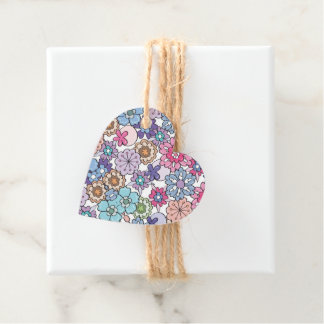 Blumenfarbmuster Geschenkanhänger