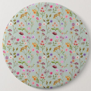 Blumenfarbmuster - rosa, lila, grün button