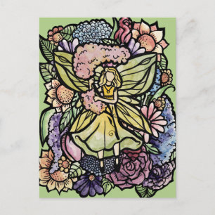 Blumenfee-Garten-Hyazinthen-Feengärtner Postkarte