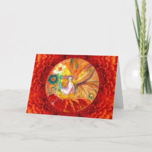 BLUMENFEE Red Yellow Fantasie Feiertagskarte
