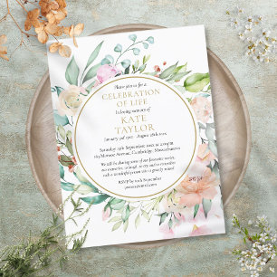 Blumenfeier zur Beerdigung des Lebens Einladung