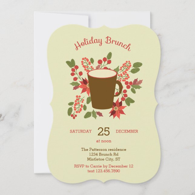 Blumenfeiertags-Brunch-Einladung Einladung (Vorderseite)