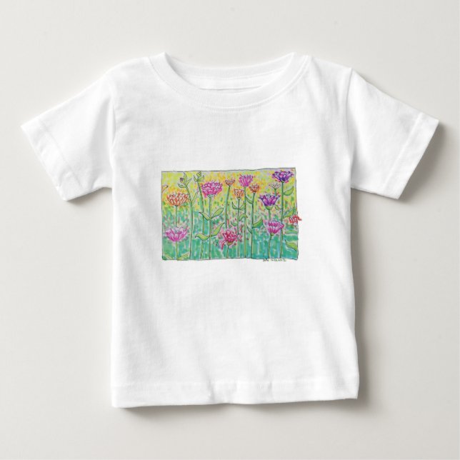 Blumenfeld Baby T-shirt (Vorderseite)