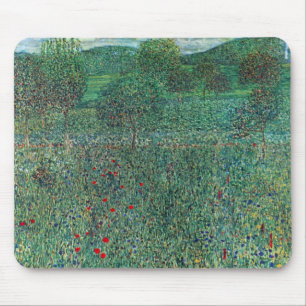 Blumenfeld in Litzlberg Klimt, Vintage Landschaft Mousepad