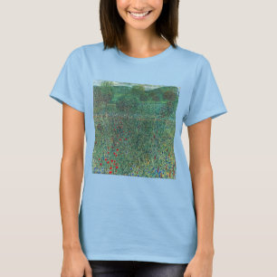 Blumenfeld in Litzlberg Klimt, Vintage Landschaft T-Shirt